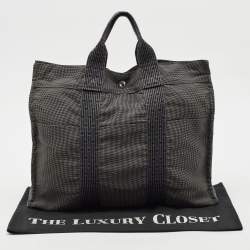 Hermes Grey Canvas Fourre Tout Tote