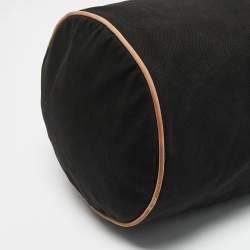 Hermes Black/Brown Canvas Polochon Mimile Bag
