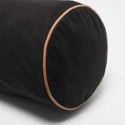Hermes Black/Brown Canvas Polochon Mimile Bag