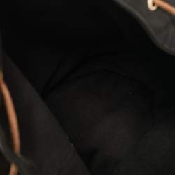 Hermes Black/Brown Canvas Polochon Mimile Bag