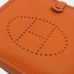 Hermes Orange Leather Evelyn 16 Bag