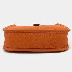 Hermes Orange Leather Evelyn 16 Bag