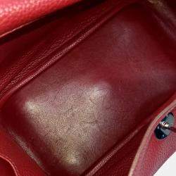 Hermes Red Leather Lindy 30 bag