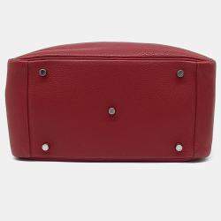 Hermes Red Leather Lindy 30 bag