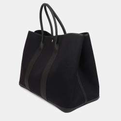 Hermes Black Leather Garden Party 49 bag