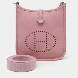 Hermes Pink Leather Evelyn 16 bag