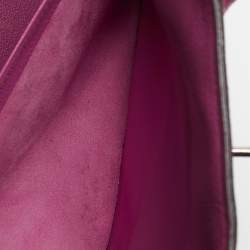 Hermes Fuchsia Chevre Leather Palladium Finish HAC Birkin 32 Bag
