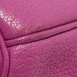 Hermes Fuchsia Chevre Leather Palladium Finish HAC Birkin 32 Bag