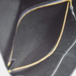Hermes Black Satin 2Way Clutch Shoulder Bag