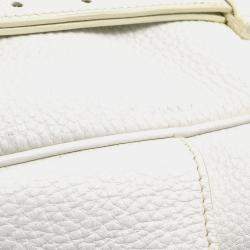 Hermes White Taurillon Clemence Pursangle 31 Handbag