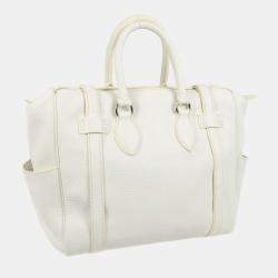 Hermes White Taurillon Clemence Pursangle 31 Handbag