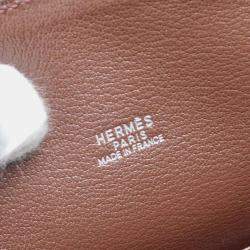 Pre Owned Hermes Orange Brown Vibrato Box Calf Escapade Handbag