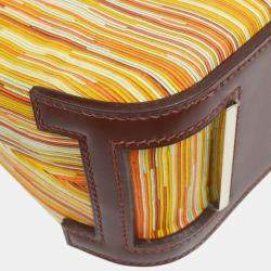 Pre Owned Hermes Orange Brown Vibrato Box Calf Escapade Handbag