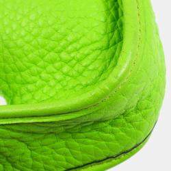 Pre Owned Hermes Green Taurillon Clemence Evelyne TPM Shoulder Bag