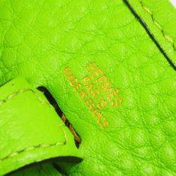 Pre Owned Hermes Green Taurillon Clemence Evelyne TPM Shoulder Bag