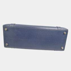 Hermes Navy Lisse Drag 2 32 Handbag