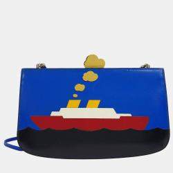 Hermes Blue Box Calf Sac A Malice Shoulder Bag