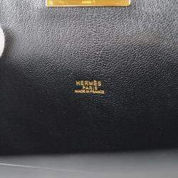 Hermes Black Box Calf Leather Handbag