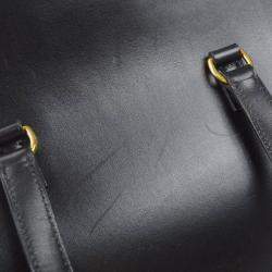 Hermes Black Box Calf Leather Handbag