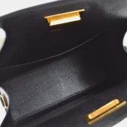 Hermes Black Box Calf Leather Handbag