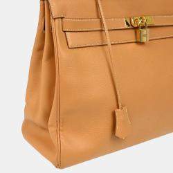 Hermes Natural Courchevel Kelly 35 Retourne Handbag 