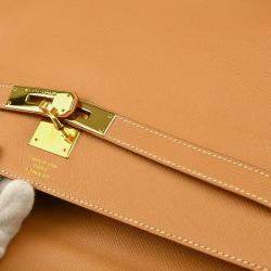 Hermes Natural Courchevel Kelly 35 Retourne Handbag 