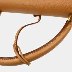 Hermes Natural Courchevel Kelly 35 Retourne Handbag 