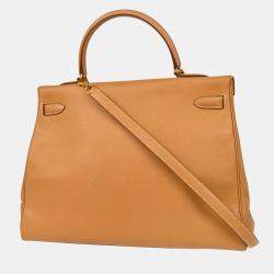 Hermes Natural Courchevel Kelly 35 Retourne Handbag 
