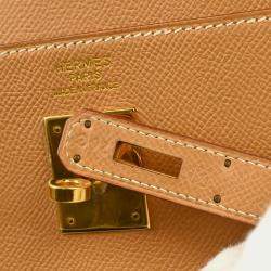 Hermes Natural Courchevel Kelly 35 Retourne Handbag 