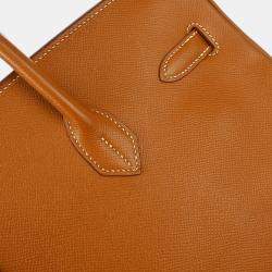 Hermes Gold Courchevel Birkin 35 Handbag
