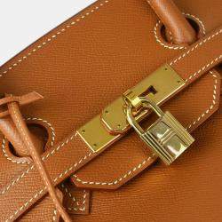 Hermes Gold Courchevel Birkin 35 Handbag