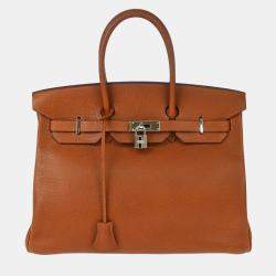 Hermes Noisette Vache Liegee Birkin 35 Handbag 