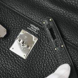 Hermes Black Taurillon Clemence Kelly 32 Retourne Handbag
