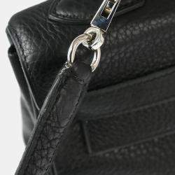 Hermes Black Taurillon Clemence Kelly 32 Retourne Handbag