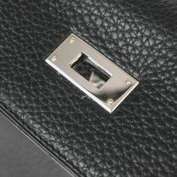 Hermes Black Taurillon Clemence Kelly 32 Retourne Handbag