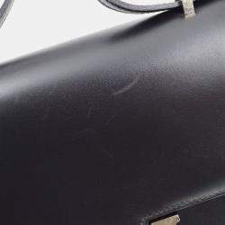 Hermes Black Box Calf Constance 18 Shoulder Bag 