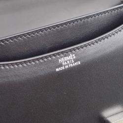 Hermes Black Box Calf Constance 18 Shoulder Bag 