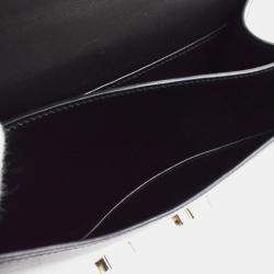 Hermes Black Box Calf Constance 18 Shoulder Bag 