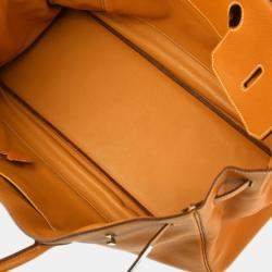 Hermes Natural Fjord Birkin 45 Handbag