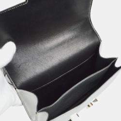 Hermes Silver Chevre Constance 18 Shoulder Bag