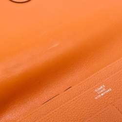Hermes Orange Togo Leather Dogon Duo Wallet