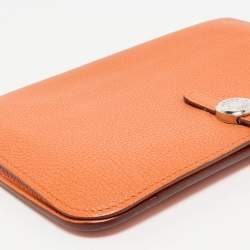 Hermes Orange Togo Leather Dogon Duo Wallet