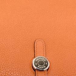 Hermes Orange Togo Leather Dogon Duo Wallet