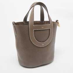 Hermes Etoupe Taurillon Clemence and Swift Leather In The Loop 18 Bag