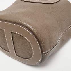 Hermes Etoupe Taurillon Clemence and Swift Leather In The Loop 18 Bag