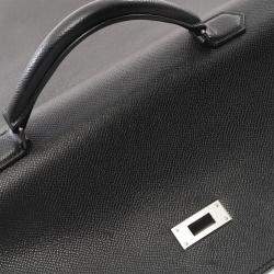 Hermes Black Epsom Leather Kelly Depeche 38 Briefcase