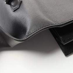 Hermes Black Epsom Leather Kelly Depeche 38 Briefcase