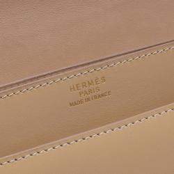 Pre Owned Hermes Beige Box Calf Leather Piano Handbag