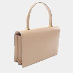 Pre Owned Hermes Beige Box Calf Leather Piano Handbag