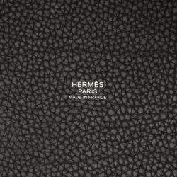 Pre Owned Hermes Black Taurillon Clemence Leather Picotin Lock 22 Bucket Bag